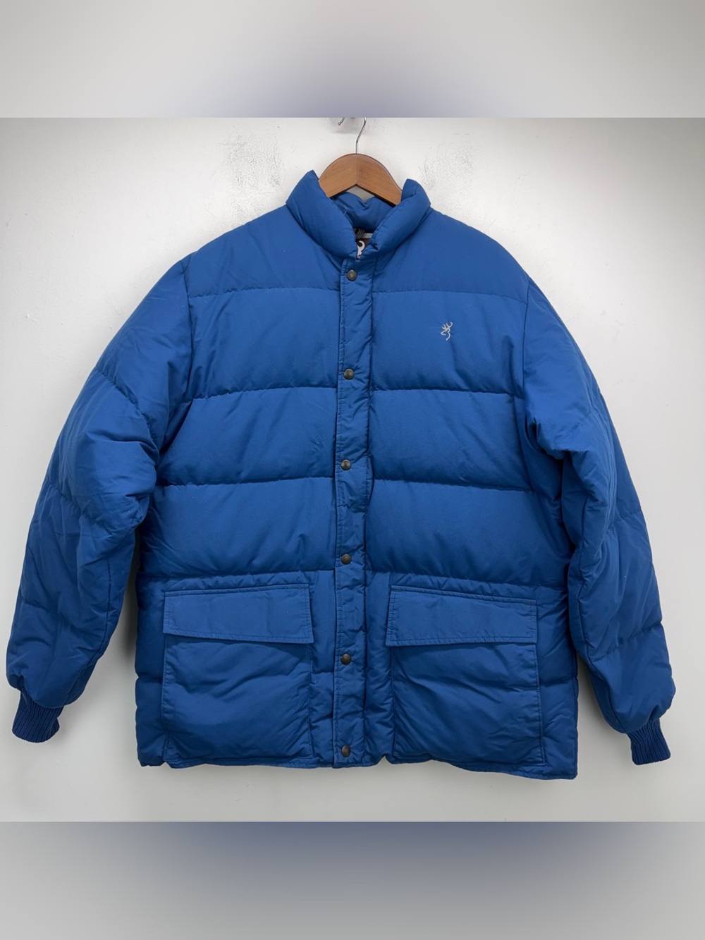 Vintage Browning size XL Men's Outdoor Winter Blue Goose Down Puffer Jacket Coat